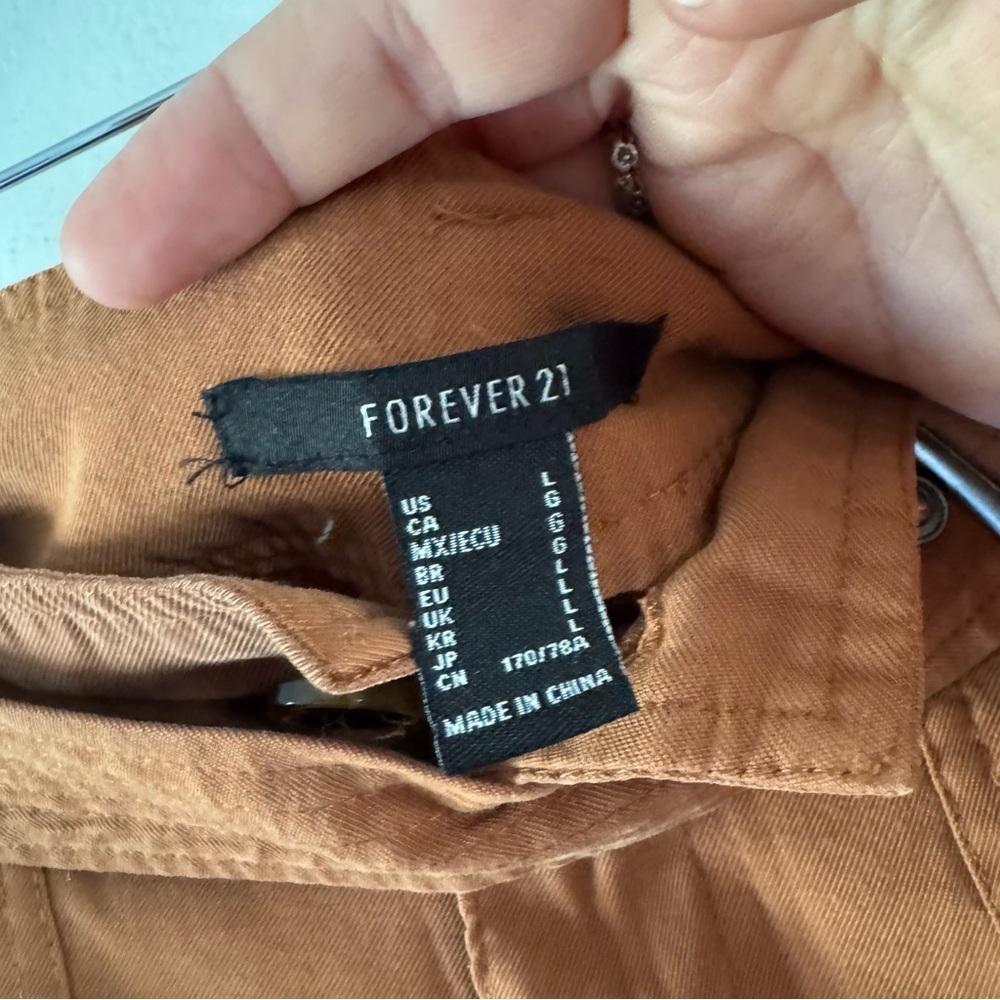 Boho Safari Forever 21 High Waisted Belted Shorts Cargo Utility Large Gorpcore - Picture 8 of 16